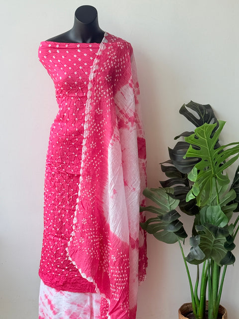 Bandhej cotton salwar material