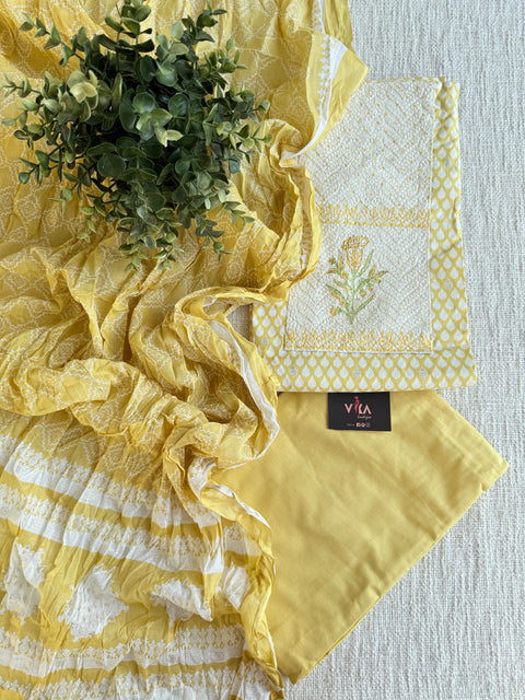 Printed cotton salwar suit material