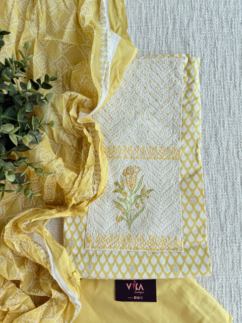 Printed cotton salwar suit material