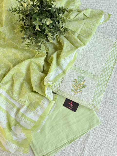 Printed cotton salwar suit material