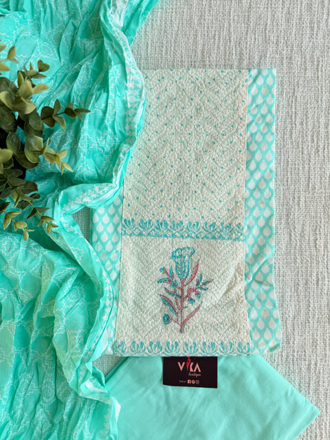 Printed cotton salwar suit material