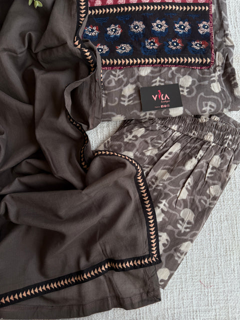 Ajrakh printed cotton suit set