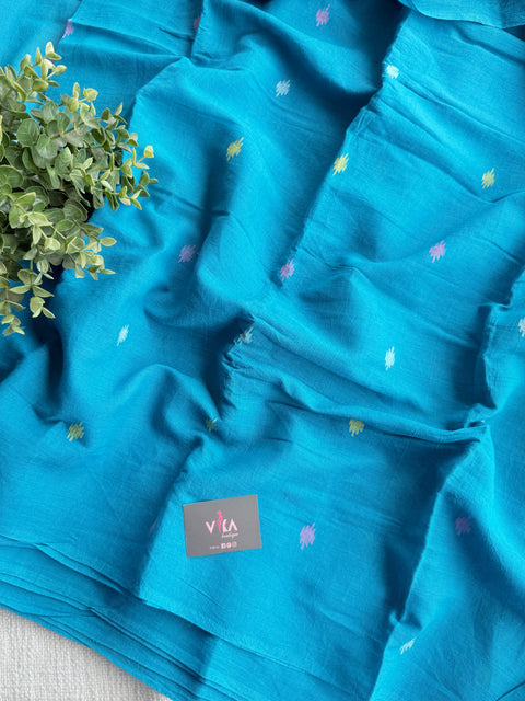 Sea Green pure Jamdhani fabric