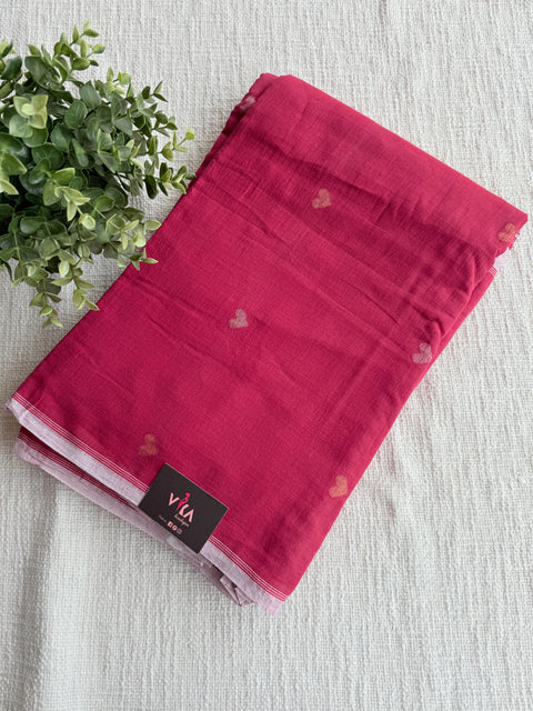Red heart pure Jamdhani fabric