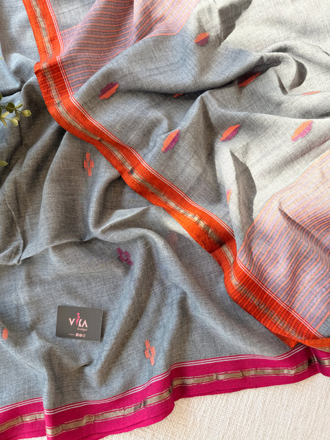 Parwa Bhutti mul cotton saree