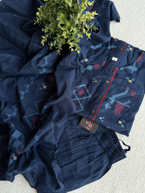 Pure handloom cotton suit set