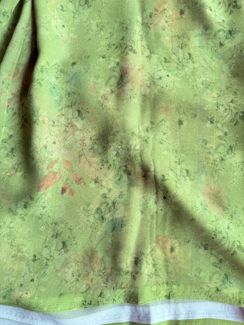 Floral printed georgette saree