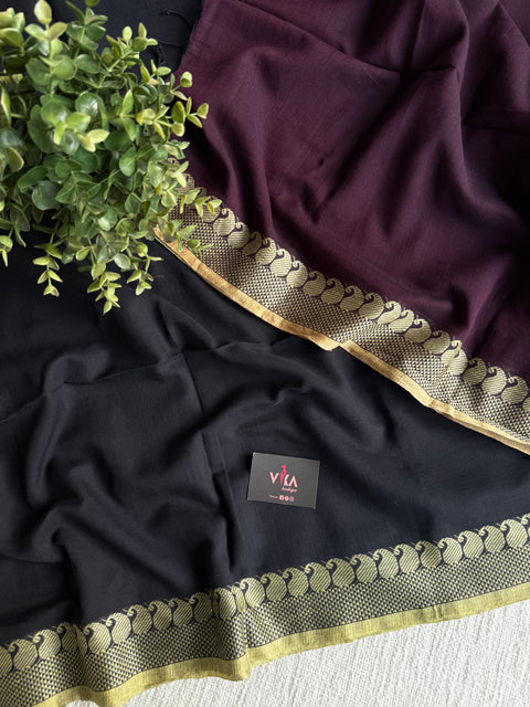 Weaving border cotton kolka naksha saree