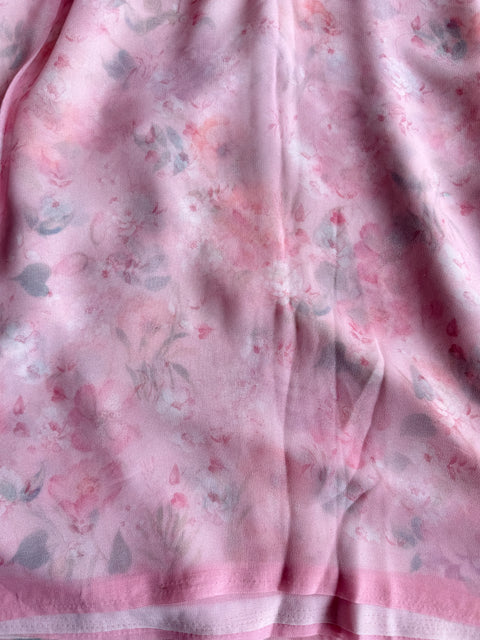 Floral printed georgette saree