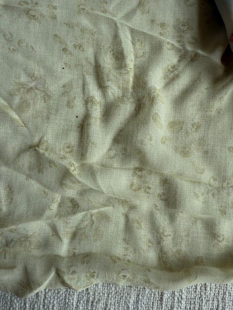 Floral printed georgette saree