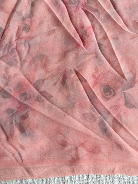 Floral printed georgette saree