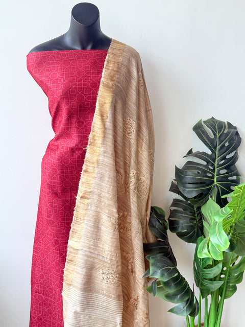 Pure Tussar silk salwar material
