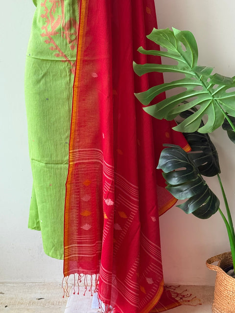 Jamdhani top and dupatta
