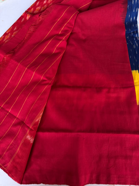 Handloom pure Ikat cotton saree