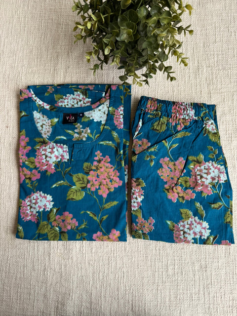 M size printed Cord Night suit