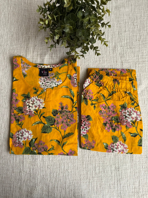 M size printed Cord Night suit