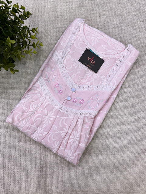 XL size Premium cotton Emb nighty