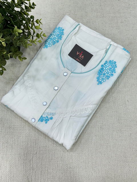 L size Premium cotton Emb nighty