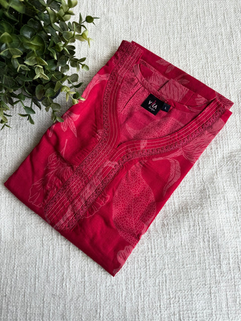 XL size printed viscose cotton nighty