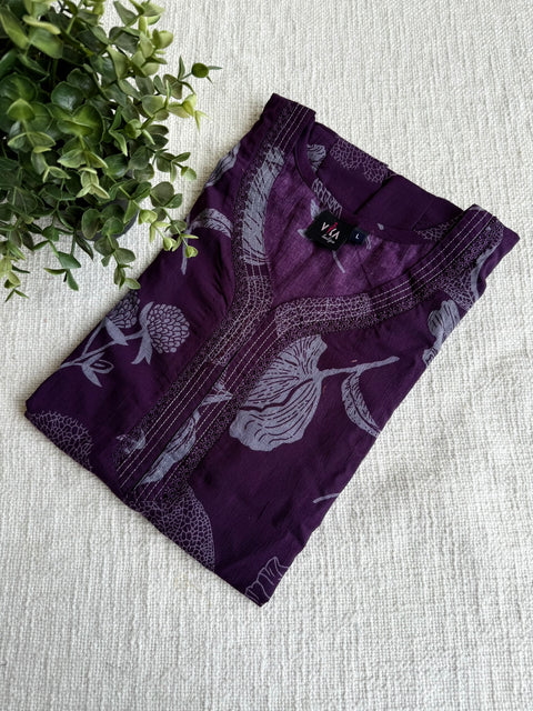 XL size printed viscose cotton nighty