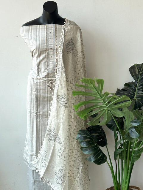 Handloom cotton salwar material