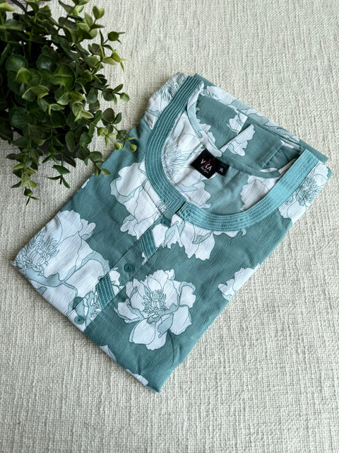 XL size printed viscose cotton nighty