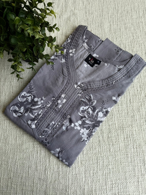XL size printed viscose cotton nighty
