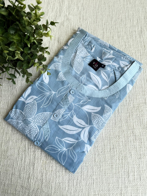 XL size printed viscose cotton nighty