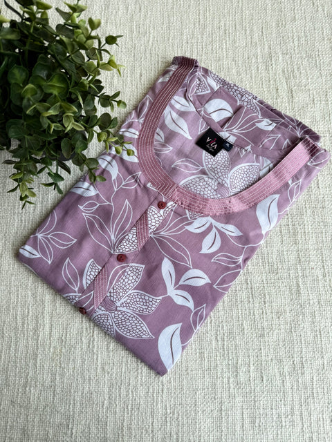 XL size printed viscose cotton nighty