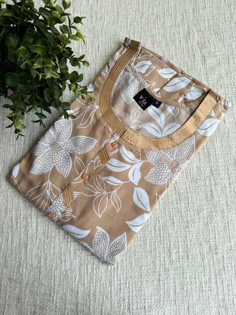 XL size printed viscose cotton nighty