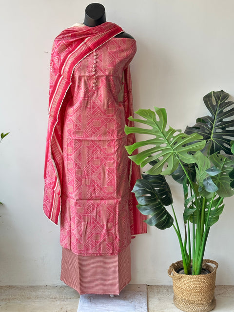 Printed modal silk suit material
