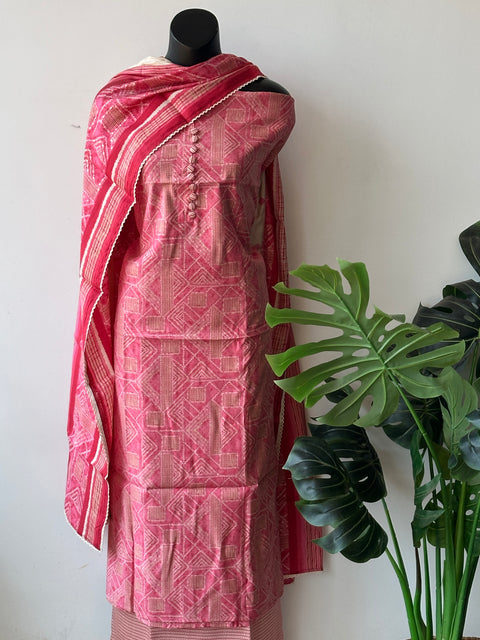 Printed modal silk suit material
