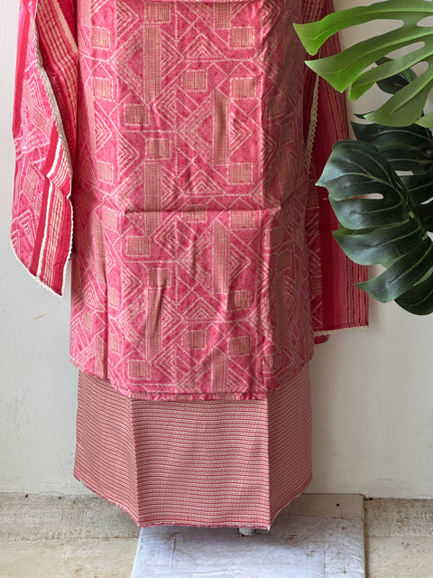 Printed modal silk suit material