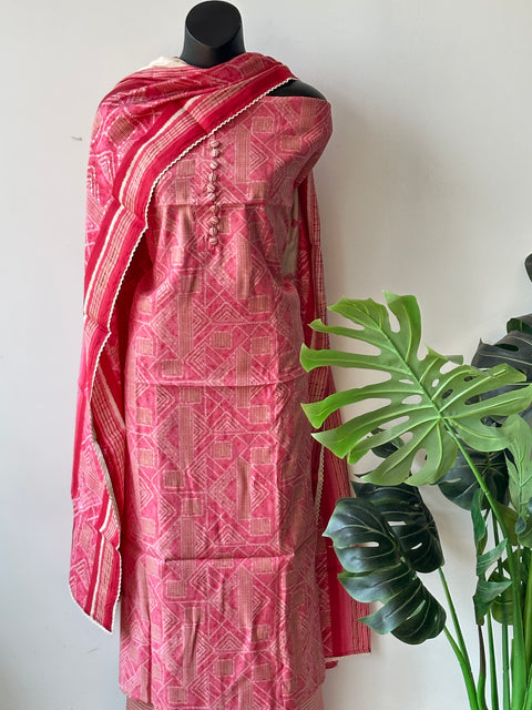 Printed modal silk suit material