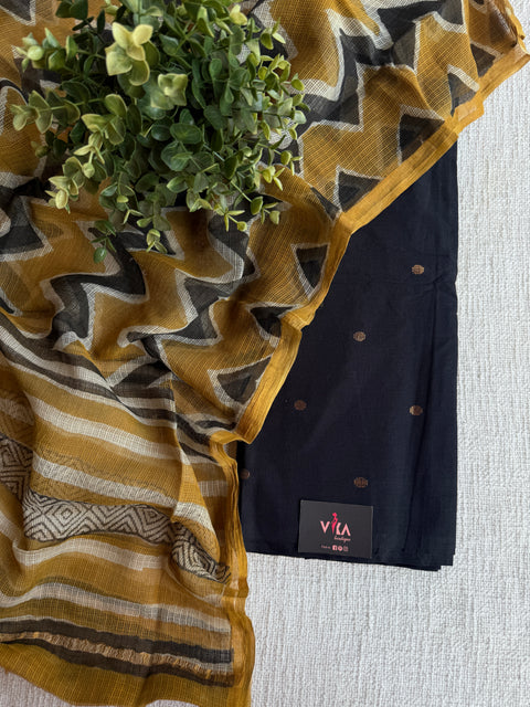 Handloom suit set with kota dupatta