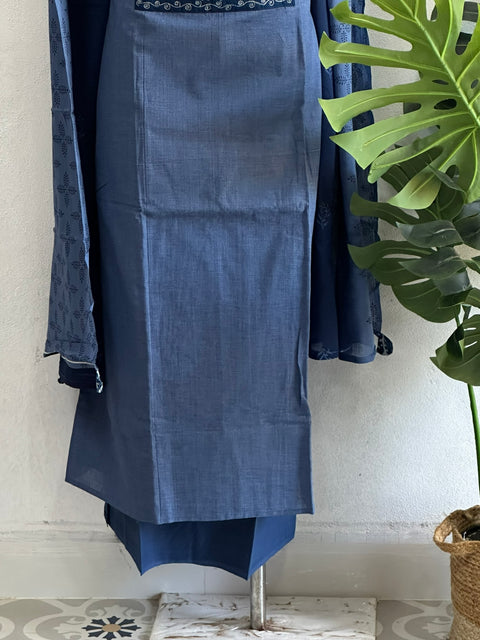 Applique design cotton salwar material