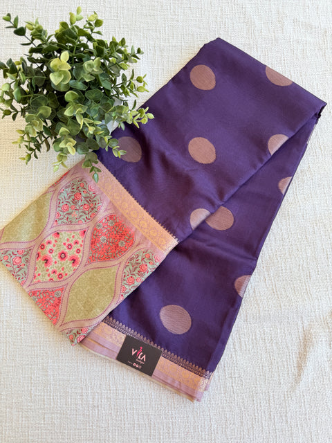 Coin bhutta digi border raw tussar saree
