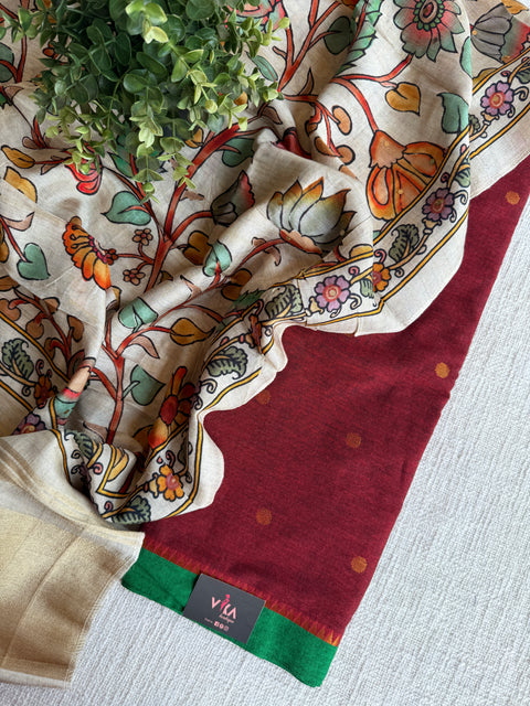 Cotton suit set with dola silk dupatta