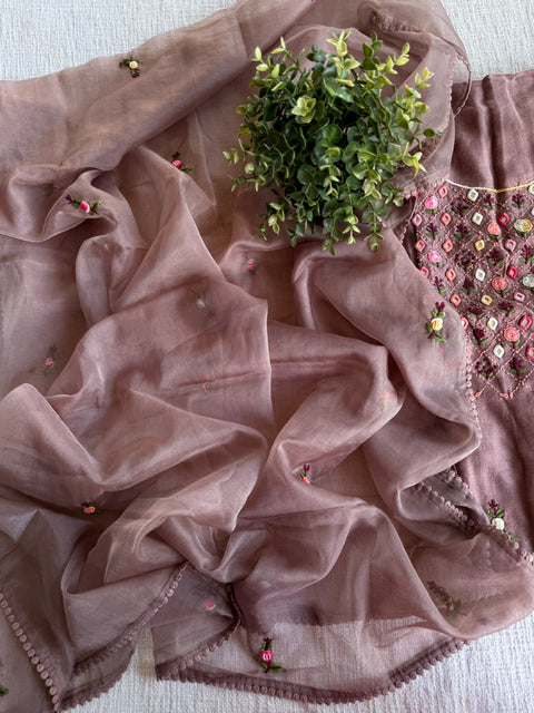 Mirror emb salwar suit material