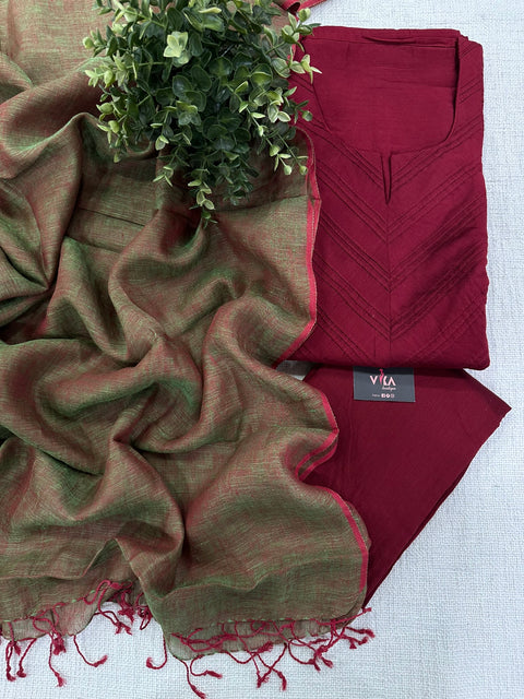 Plain silk cotton salwar material