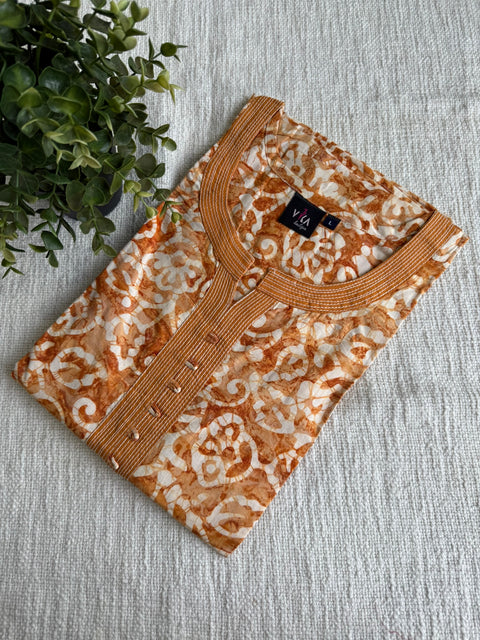L size Batik printed cotton nighty