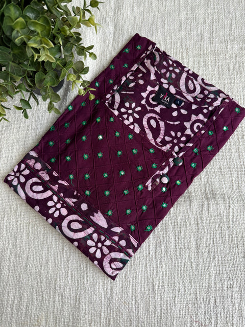 L size Batik printed cotton nighty