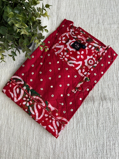 L size Batik printed cotton nighty
