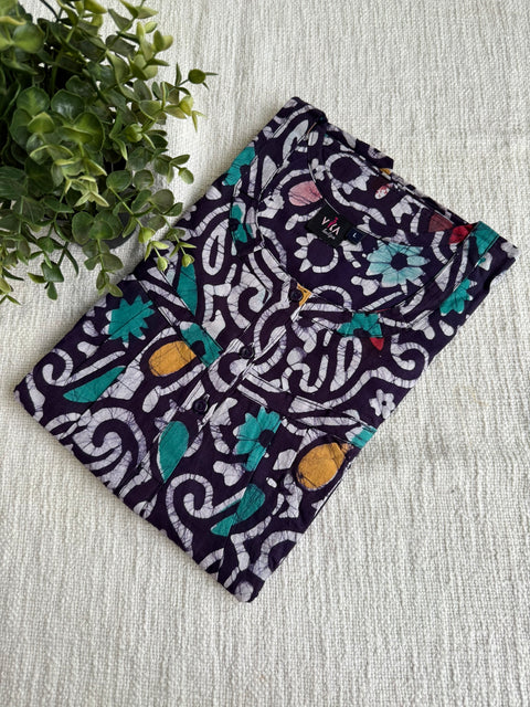 L size Batik printed cotton nighty