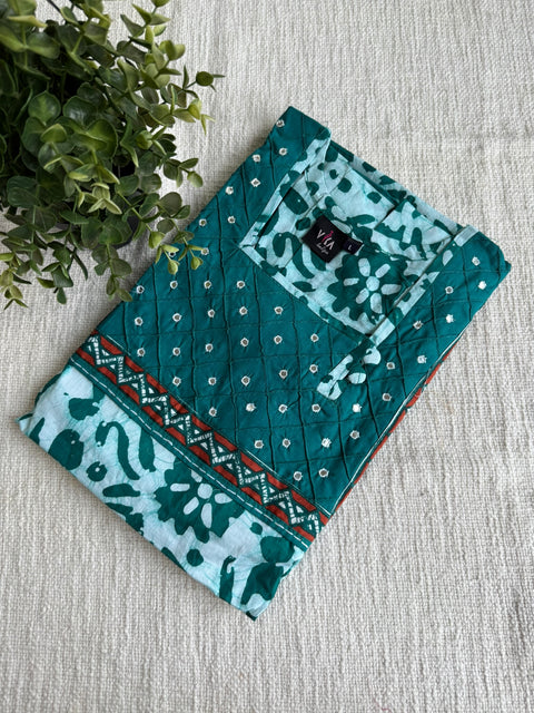 L size Batik printed cotton nighty