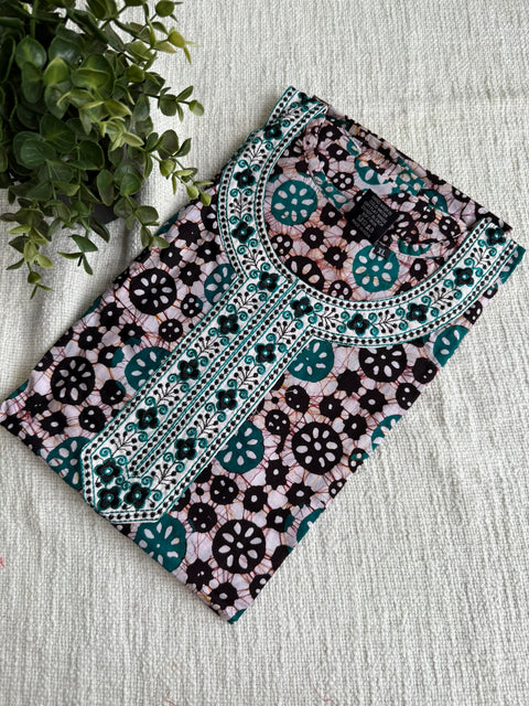 XL size Batik printed cotton nighty