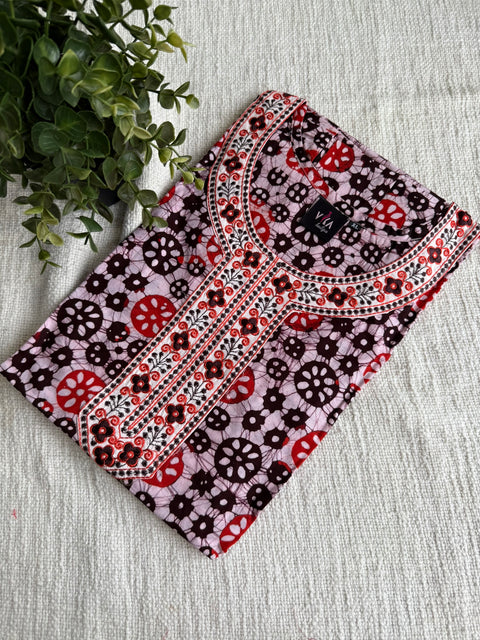 XL size Batik printed cotton nighty