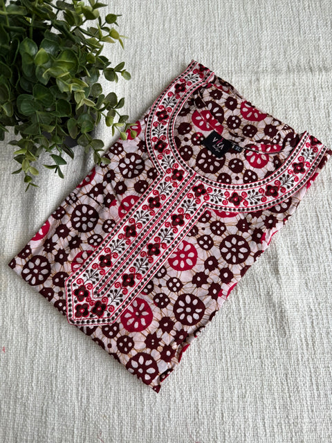 XL size Batik printed cotton nighty