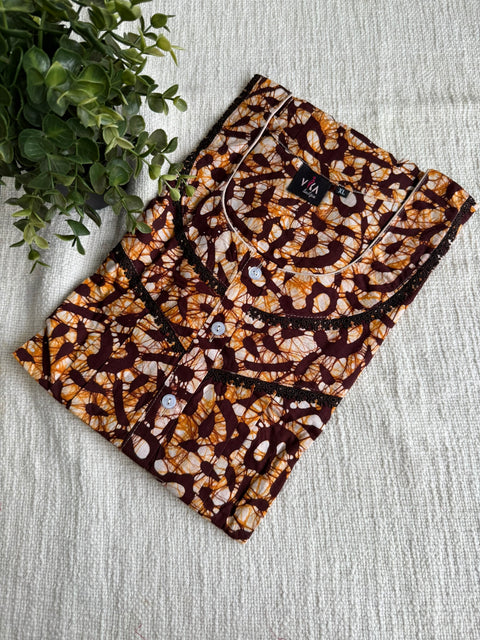 XL size Batik printed cotton nighty