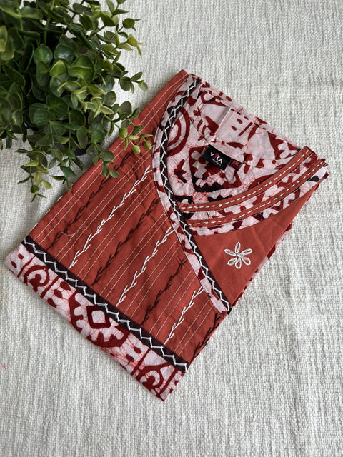 XXL size Batik printed cotton nighty